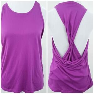 Fabletics Kerry Twist Back Athletic Tank Purple